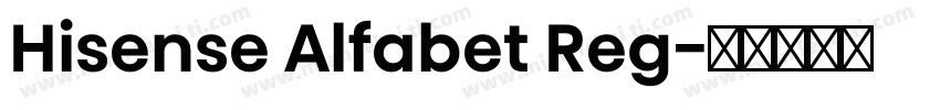 Hisense Alfabet Reg字体转换